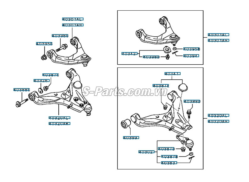 Tăm bông càng A trước Mitsubishi Triton 2010-2013