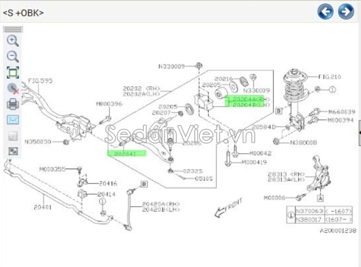 Rotuyn trụ đứng Subaru Forester 2012