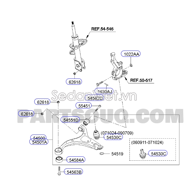 Càng A Hyundai Santafe 2006-2008