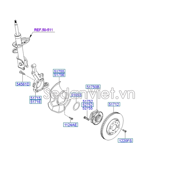 Bi moay ơ trước KIA Sorento 2009-2013