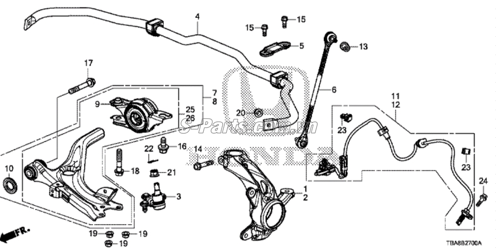 Rotuyn cân bằng trước Honda Civic 2019