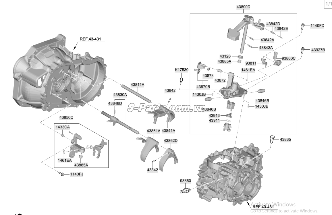 Công tắc đèn lùi Hyundai Tucson 2008-2009