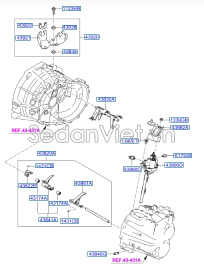 Công tắc đèn lùi Hyundai Starex 2001-2003