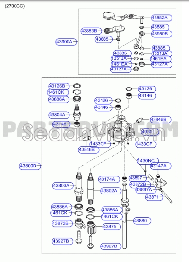 Cơ cấu đi số Hyundai Santafe 2006-2008