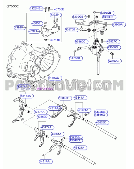 Công tắc đèn lùi Hyundai Starex 2001-2003