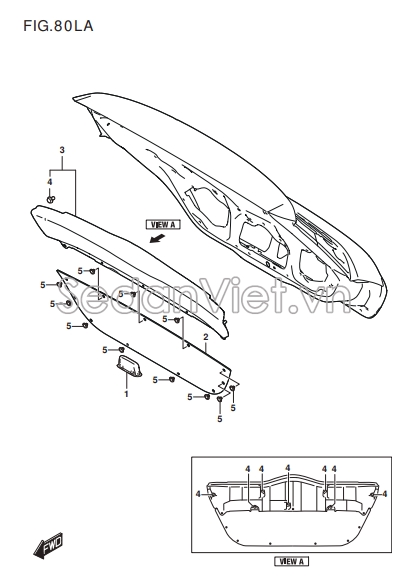 Tay nắm mở cửa hậu Suzuki Vitara 2016-2018