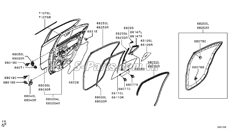 Bản lề cánh cửa trước Mitsubishi Attrage 2014-2018
