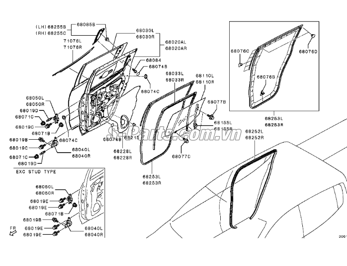 Cánh cửa Mitsubishi Triton 2019