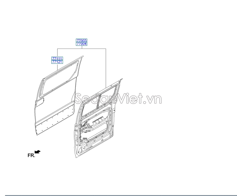 Cánh cửa Hyundai Starex 2017