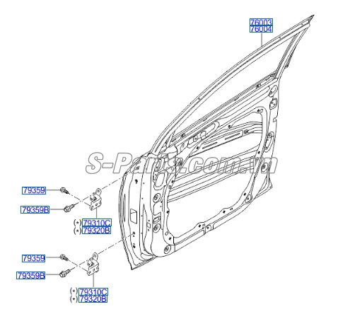 Bản lề cửa sau KIA K3 2013-2016