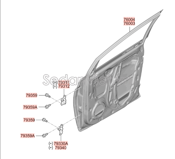 Bản lề cánh cửa sau Hyundai i10 Grand 2014-2016