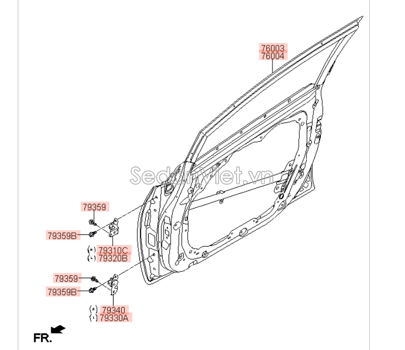 Cánh cửa KIA K3 2013-2016