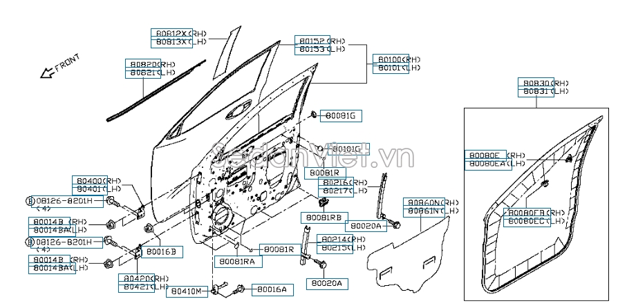 Cánh cửa Nissan Navara NP300 2015