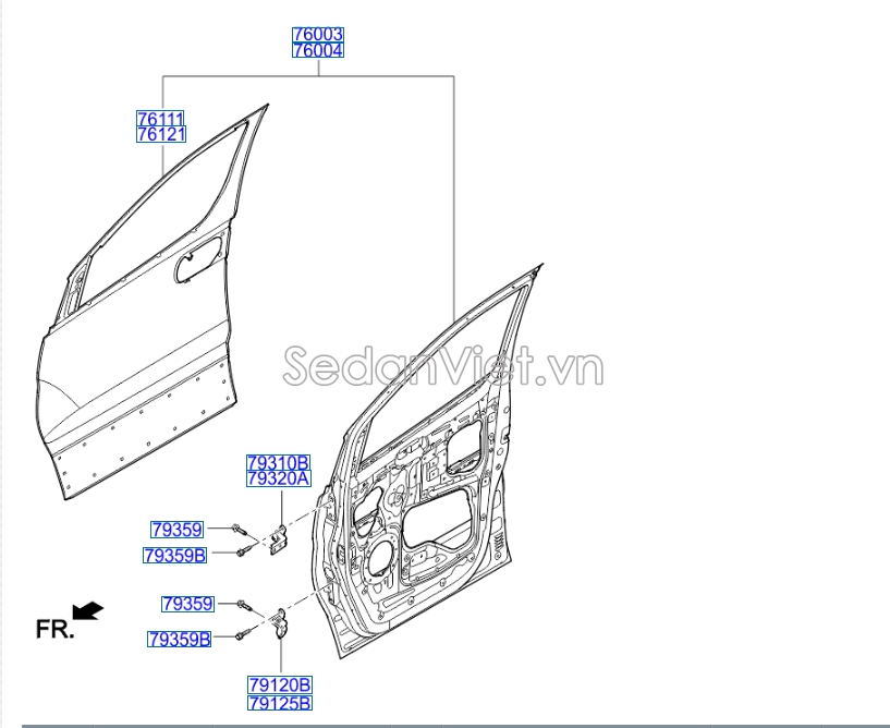 Cánh cửa Hyundai Starex 2014-2016