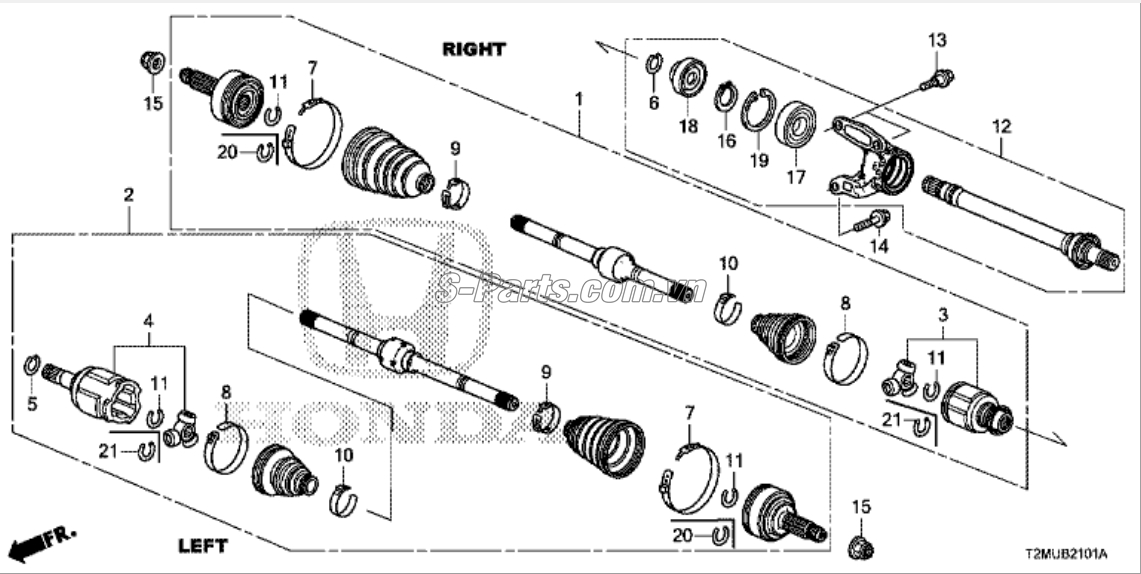 Cây láp Honda Accord 2016