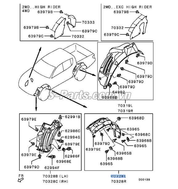 Chắn bùn lòng rè Mitsubishi Triton 2005-2009