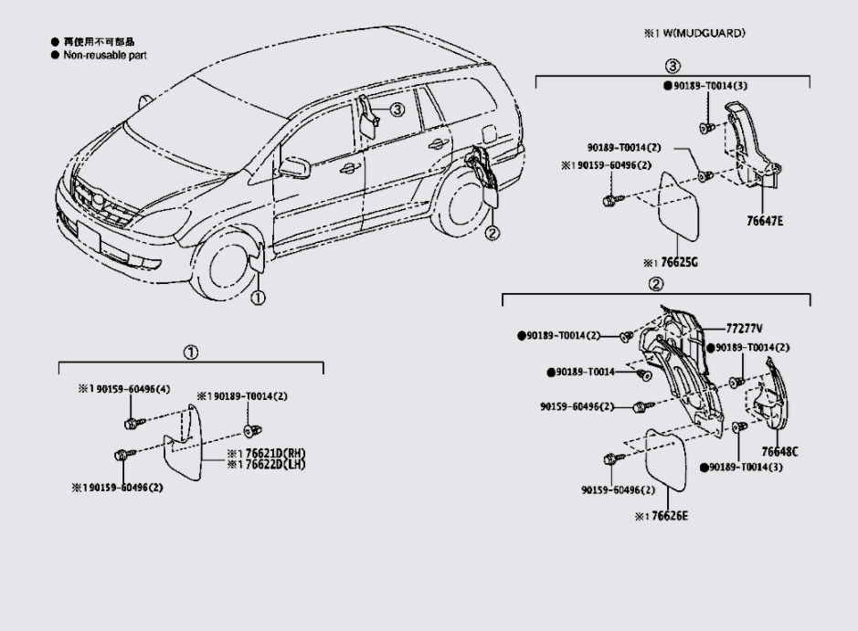 Chắn bùn bánh xe phía trước Toyota Innova 2014