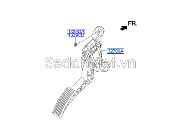 Chân ga điện Hyundai i10 Grand 2014-2016