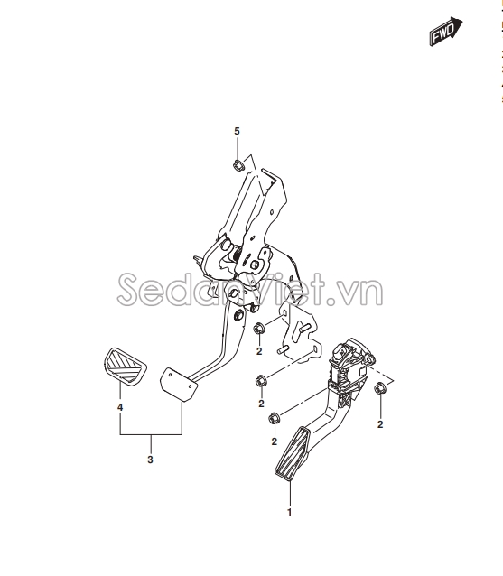 Bàn đạp ga Suzuki XL7 2020