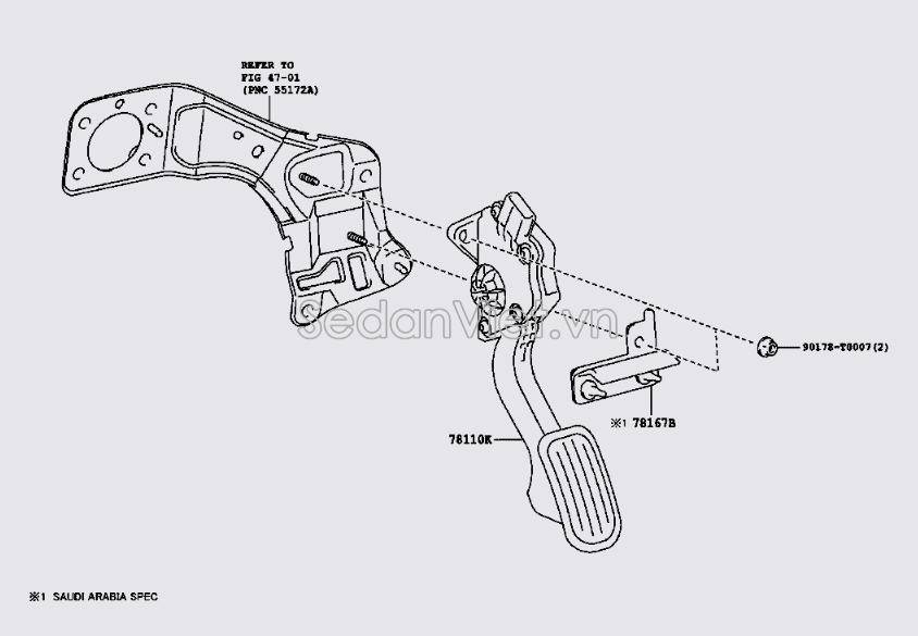 Chân ga điện Toyota Innova 2020-2021