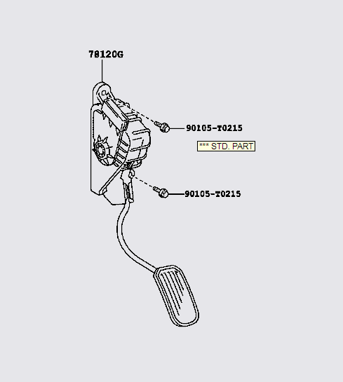 Chân ga điện Toyota Innova 2006-2008