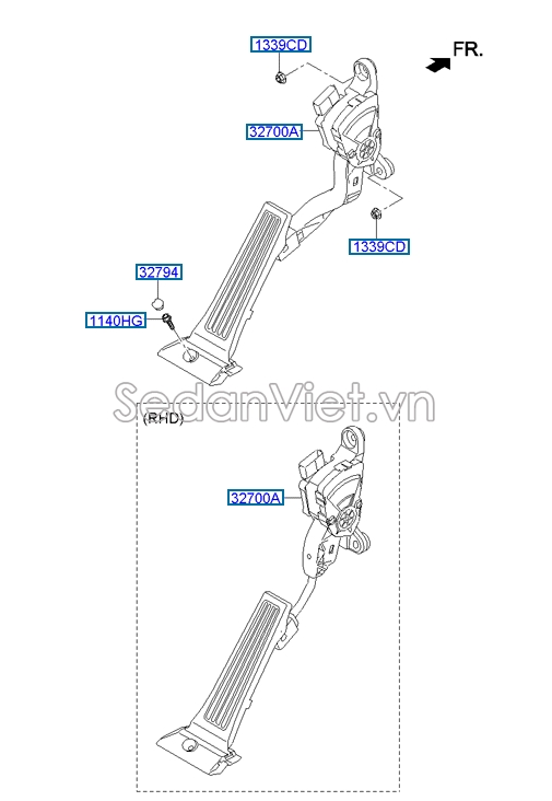 Chân ga Hyundai Tucson 2010-2012