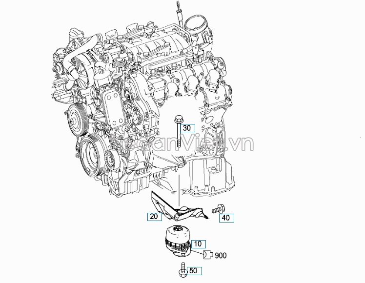 Chân máy Mercedes-Benz GLK280 2009