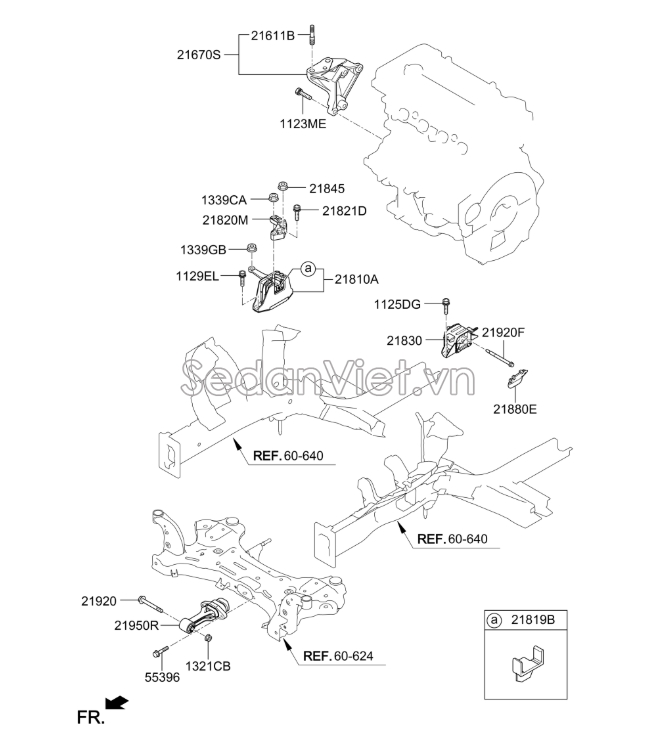 Miếng nhôm bắt đầu đầu máy Hyundai Accent 2011-2016