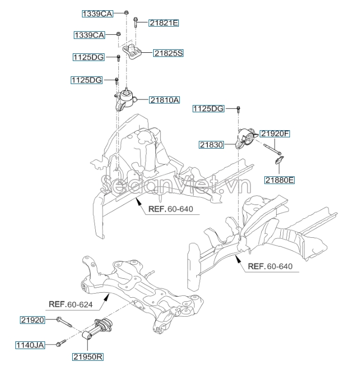Chân máy thủy lực KIA K3 2013-2016