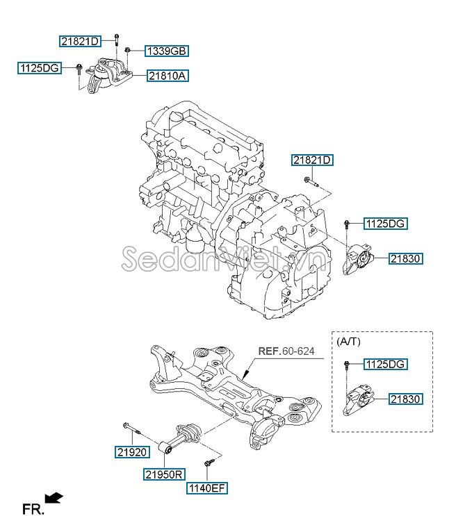 Chân máy thủy lực KIA Morning Si 2015