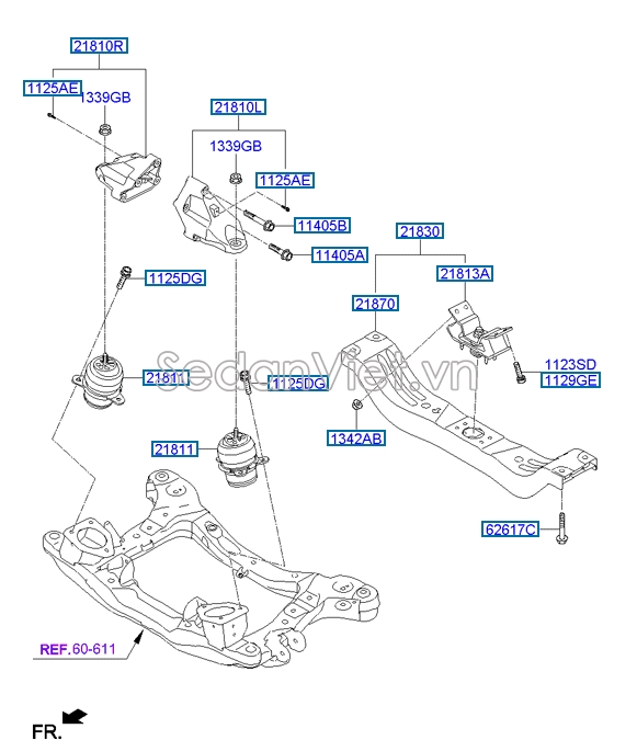 Chân máy thủy lực Hyundai Grand Starex 2008-2013
