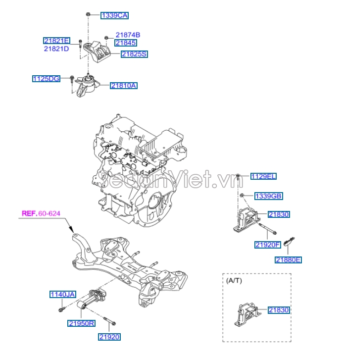Chân máy thủy lực Hyundai i10 Grand 2014-2016