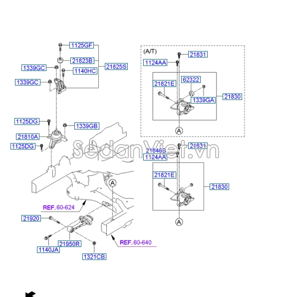 Chân máy thủy lực Hyundai Tucson 2010-2012