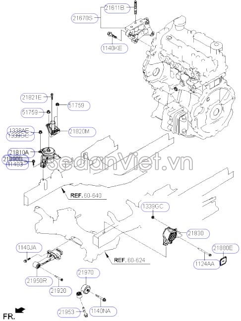 Giá chân máy thủy lực KIA Sedona 2015-2017