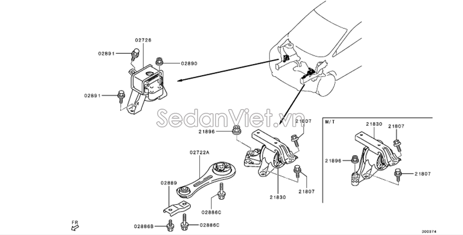 Chân máy Mitsubishi Xpander 2022-2024