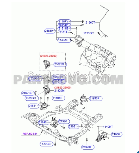 Chân máy thủy lực Hyundai Veracruz 2008