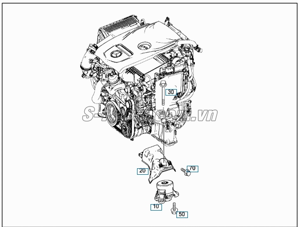 Chân máy Mercedes-Benz GLC250 2017