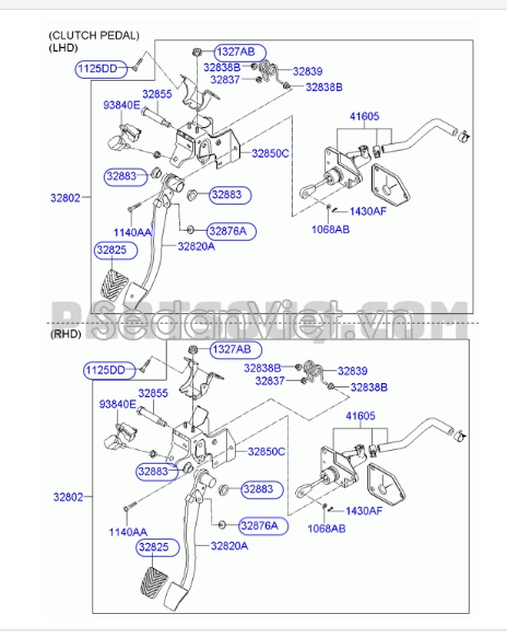 Cao su chân phanh Hyundai Santafe 2006-2008
