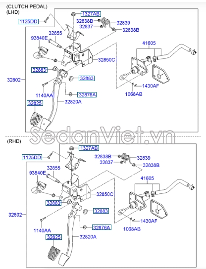 Cao su chân phanh Hyundai Santafe 2006-2008