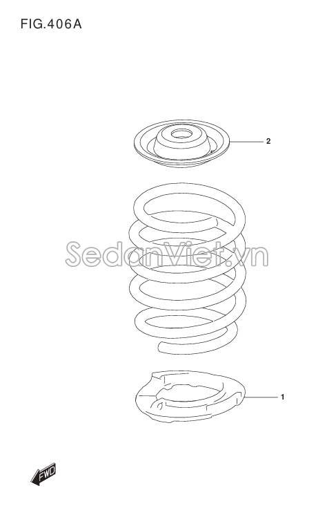 Cao su đệm lò xo giảm xóc trước Suzuki Ertiga 2018