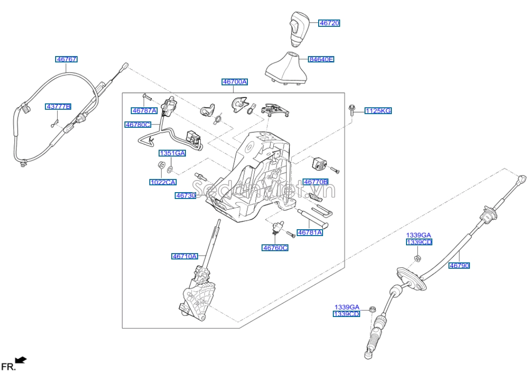 Nắm đấm đi số tự động Hyundai i10 Grand 2017