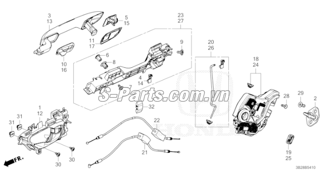 Chốt khóa cửa Honda City 2017-2020