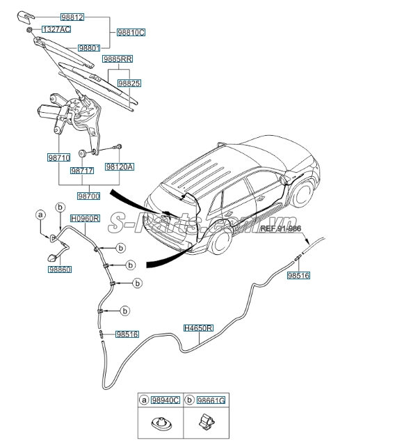 Ống dẫn nước rửa kính Hyundai Tucson 2015-2017