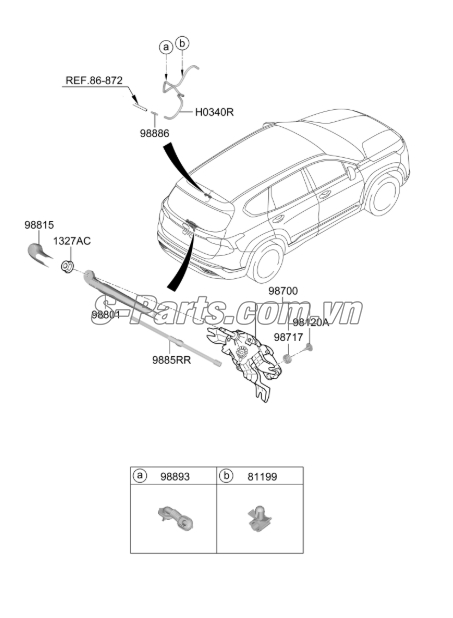 Ống dẫn nước rửa kính Hyundai Tucson 2015-2017