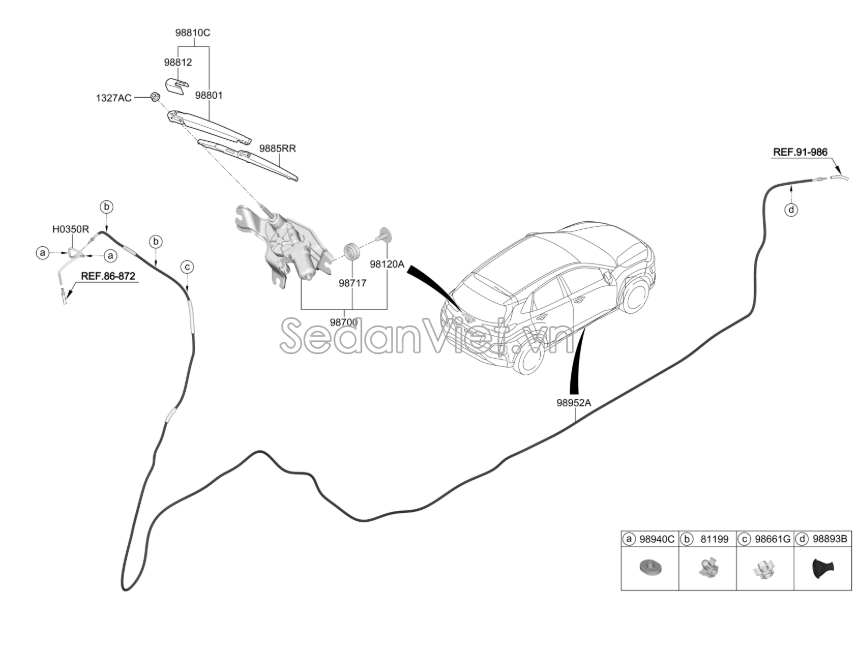 Ống dẫn nước rửa kính Hyundai Tucson 2015-2017