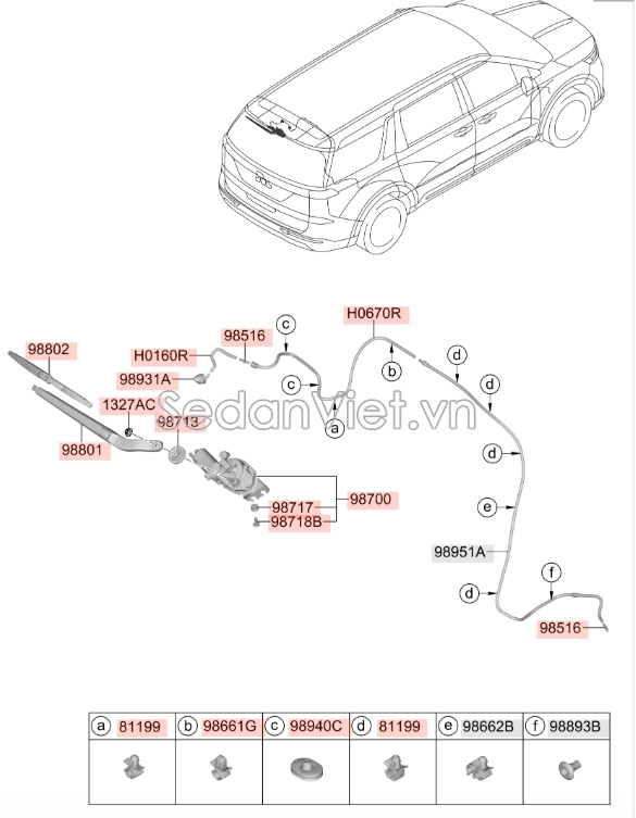 Ống dẫn nước rửa kính Hyundai Tucson 2015-2017