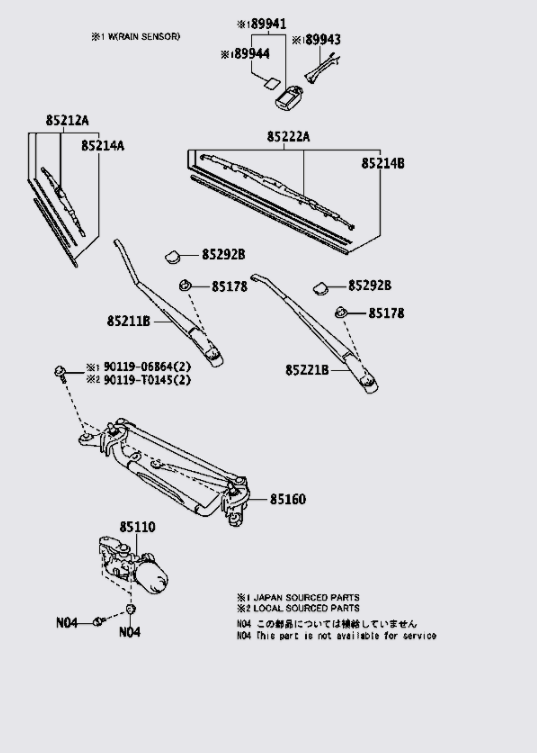 Lưỡi gạt mưa Toyota Vios 2014-2016