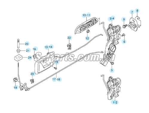 Tay mở cửa ngoài Suzuki APV 2012