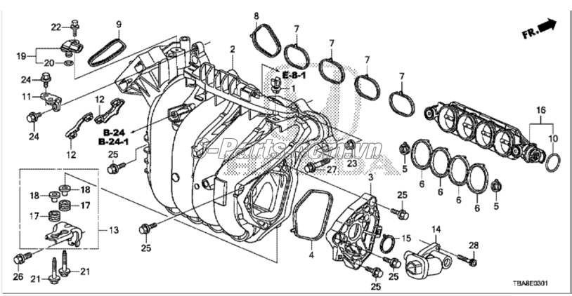 Cảm biến lưu lượng khí nạp Honda City 2017-2020