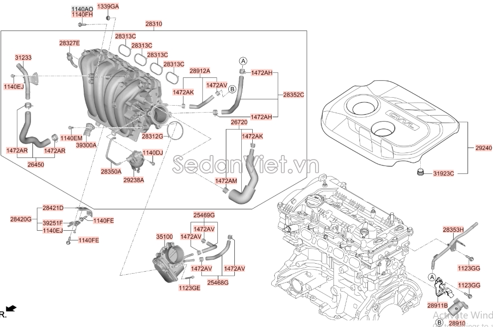 Cụm bướm ga KIA Rondo 2017
